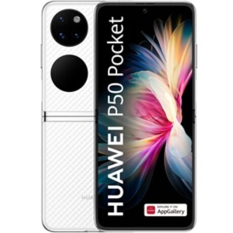 Huawei P50 Pocket okostelefon - fehér | 256GB, 8GB RAM, DualSIM
